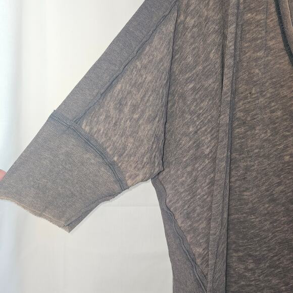 Free the People Catch the waves tunic tee gray size Large - Picture 5 of 11